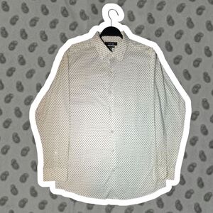 Apt. 9 White & Black Paisley Long Sleeve Button Up Dress Shirt